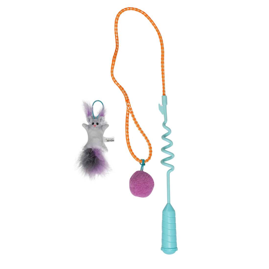 Catstages Cat-apult Spring Wand Cat Toy, Blue