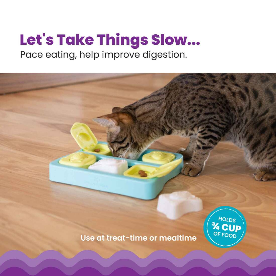 Catstages Kitty Cube Game Cat Toy, Blue