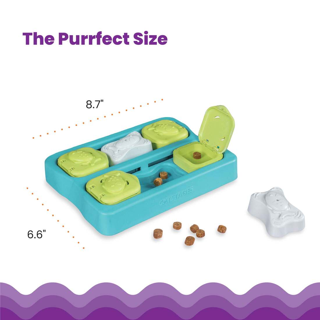 Catstages Kitty Cube Game Cat Toy, Blue