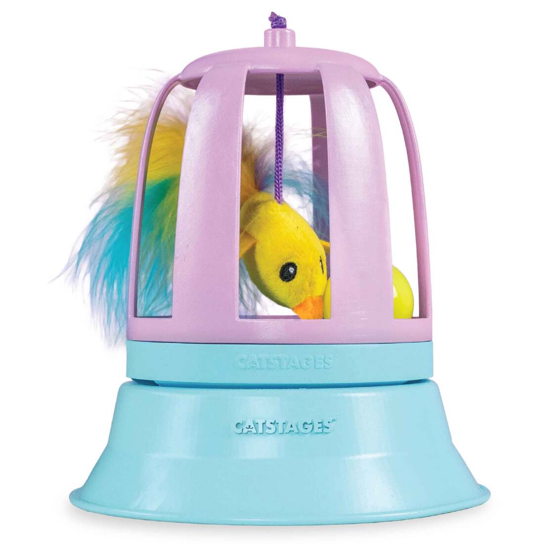 Catstages 2 In 1 Topper Chirping Bird Cat Toy, Purple