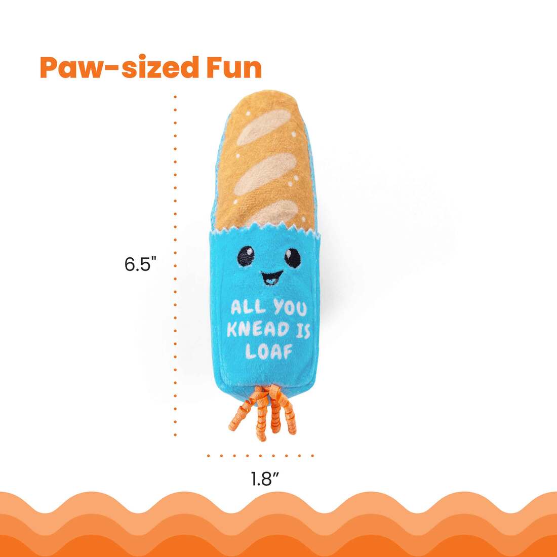 Catstages Loaf Catnip Kicker Cat Toy, Tan