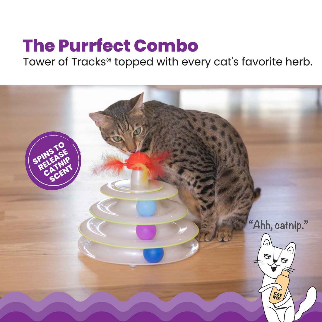 Catstages Tower Of Tracks Mushroom Topper Cat Toy, White