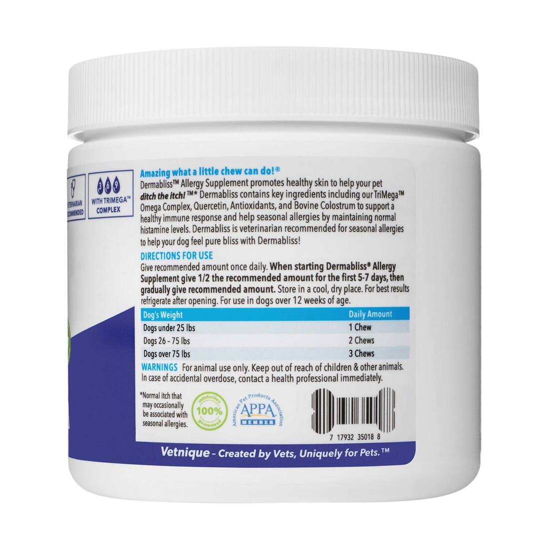 Dermabliss Allergy Relief Soft Chew, Hickory Salmon, 60 Count