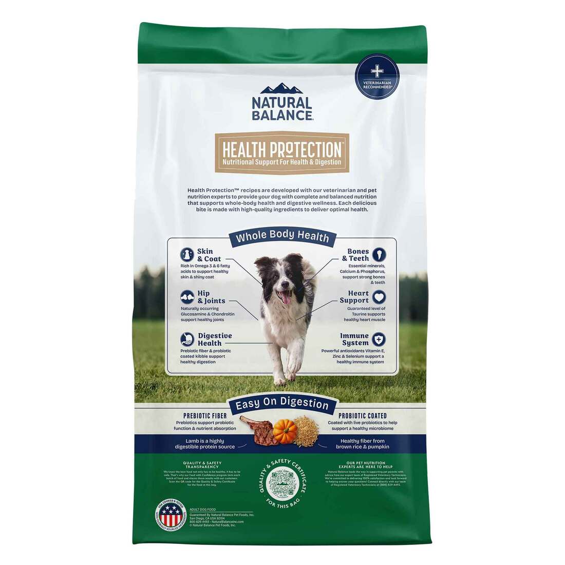 Natural Balance Health Protection Dry Dog Food, Lamb, Brown Rice & Pumpkin Recipe, 4 Pounds
