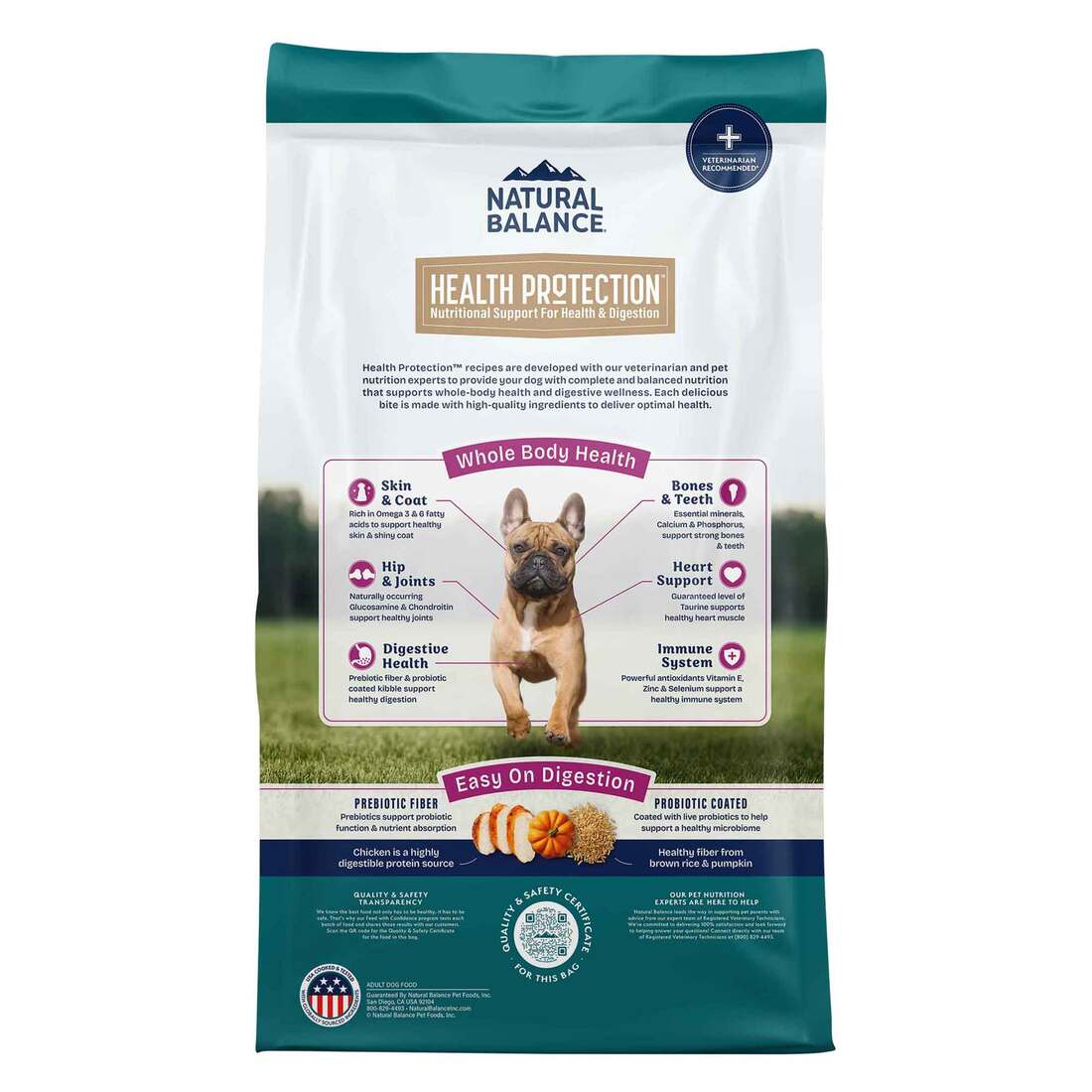 Natural Balance Health Protection Small Breed Dry Dog Food, Chicken, Brown Rice & Pumpkin Recipe, 12