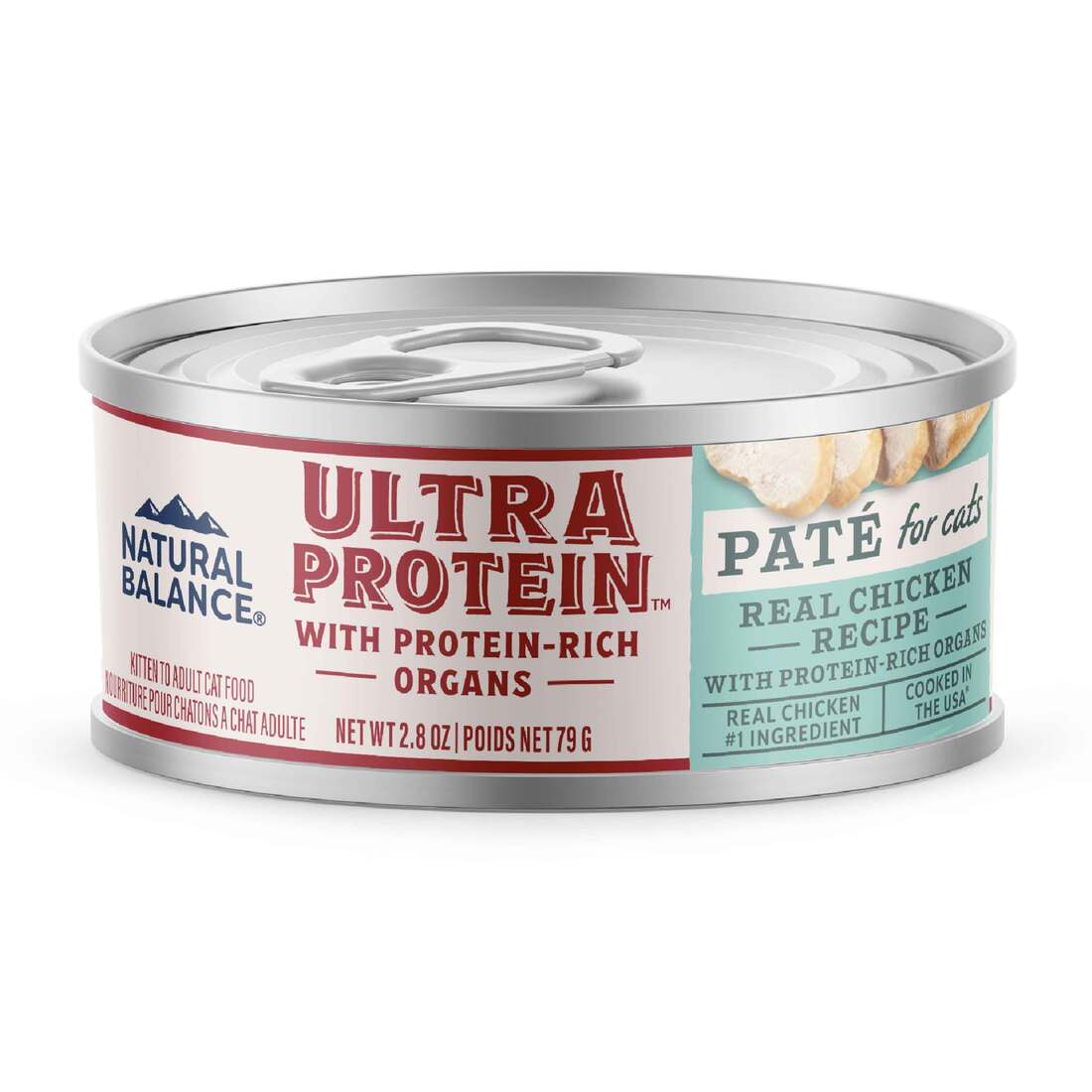 Natural Balance Ultra Protein Pate Wet Cat Food, Real Chicken
