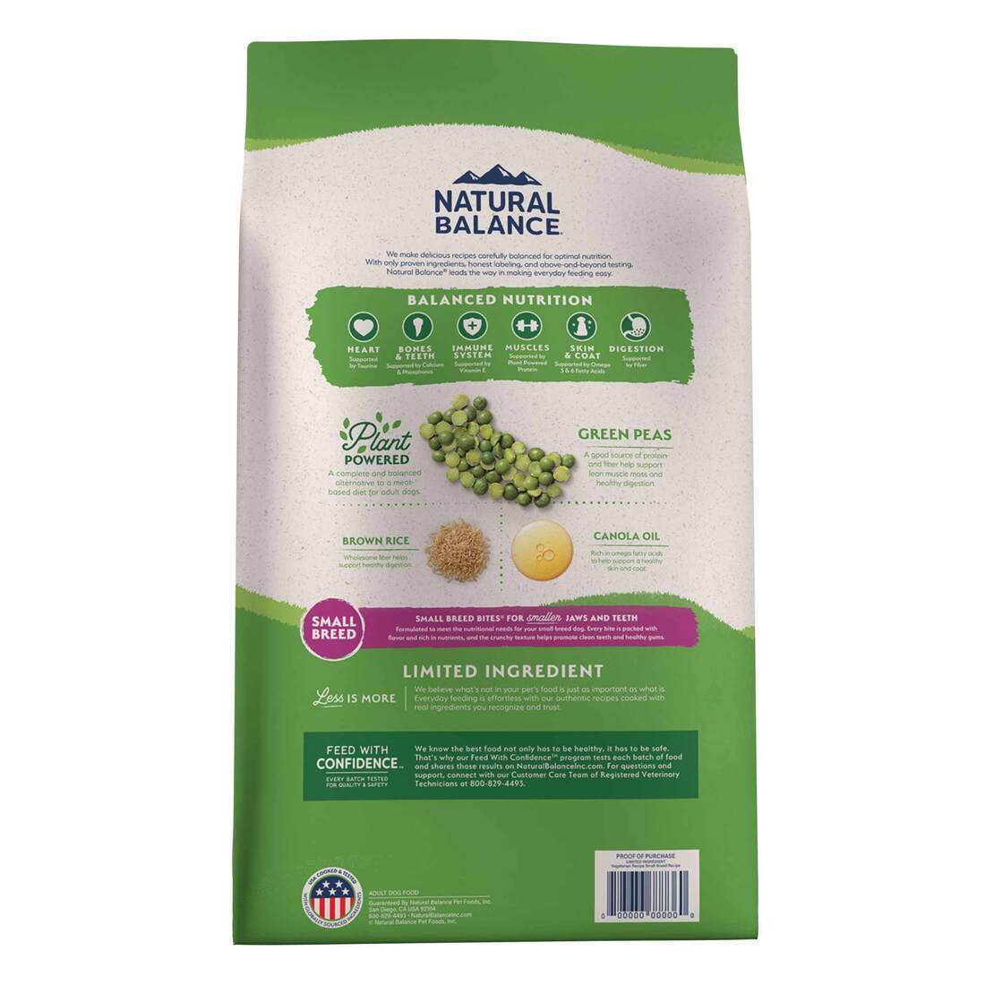 Natural Balance® Limited Ingredient Small Breed Dry Dog Food, Vegetarian Recipe with Vegetable Broth