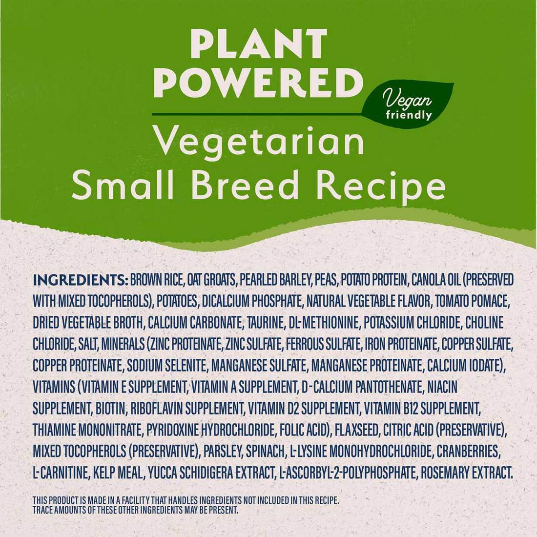 Natural Balance® Limited Ingredient Small Breed Dry Dog Food, Vegetarian Recipe with Vegetable Broth