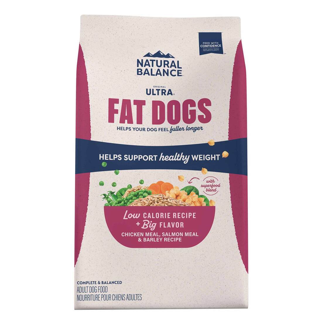 Natural Balance® Original Ultra® Fat Dogs Dry Dog Food, Chicken Meal, Salmon Meal & Barley Recipe, 4