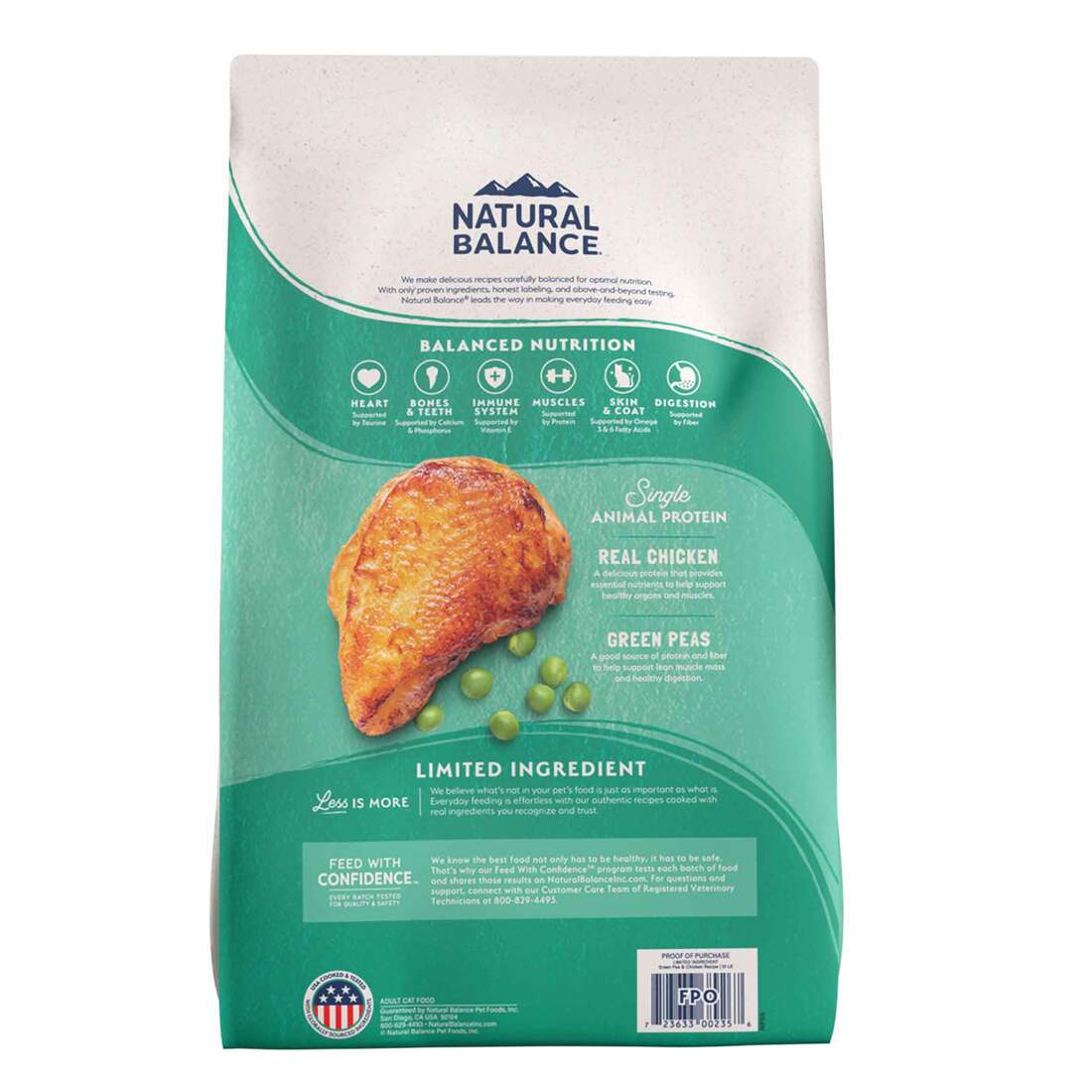 Natural Balance Limited Ingredient Grain Free Dry Cat Food, Chicken & Green Pea Recipe, 4 Pounds
