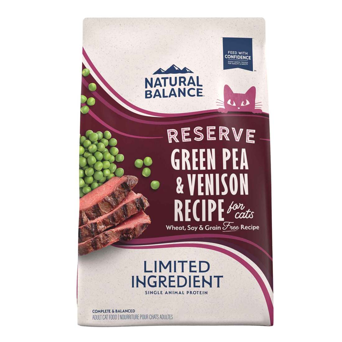 Natural Balance Limited Ingredient Reserve Dry Cat Food, Green Pea & Venison Recipe, 4 Pounds