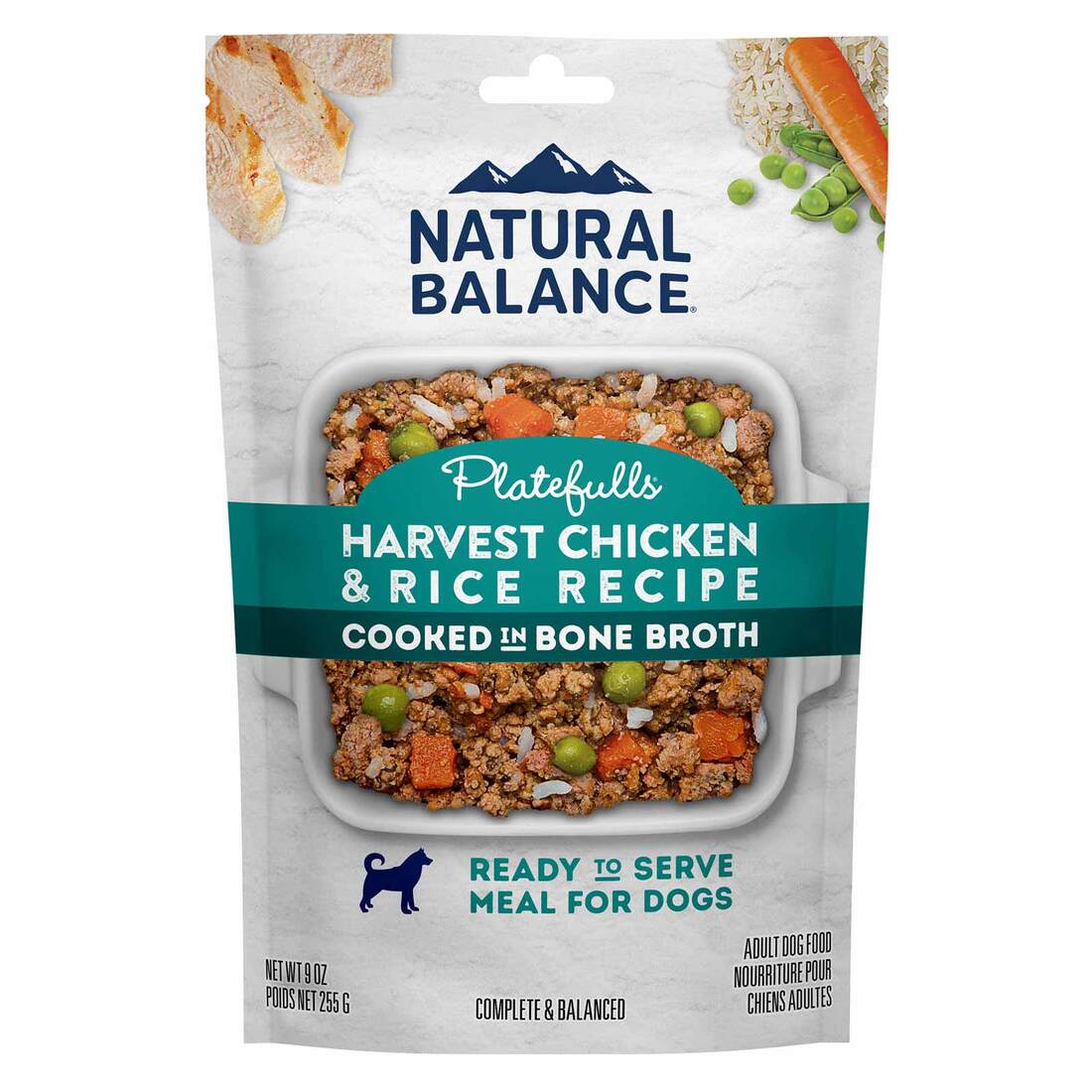 Natural Balance® Platefulls® Harvest Chicken & Rice Recipe Wet Dog Food, 9 Ounces