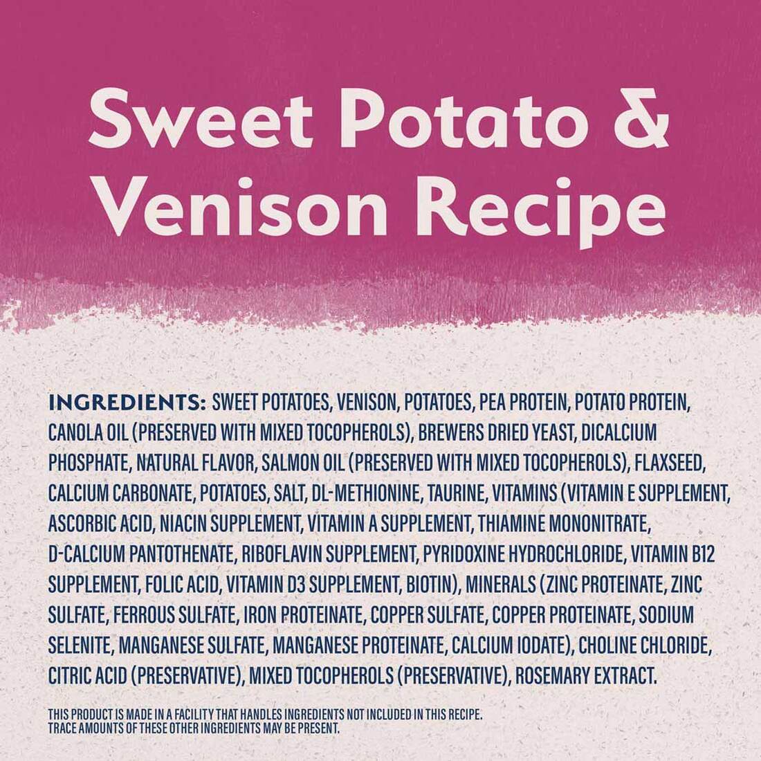 Natural Balance L.I.D. Limited Ingredient Diets Sweet Potato & Venison Formula, Dry Dog Food, 12 Pou