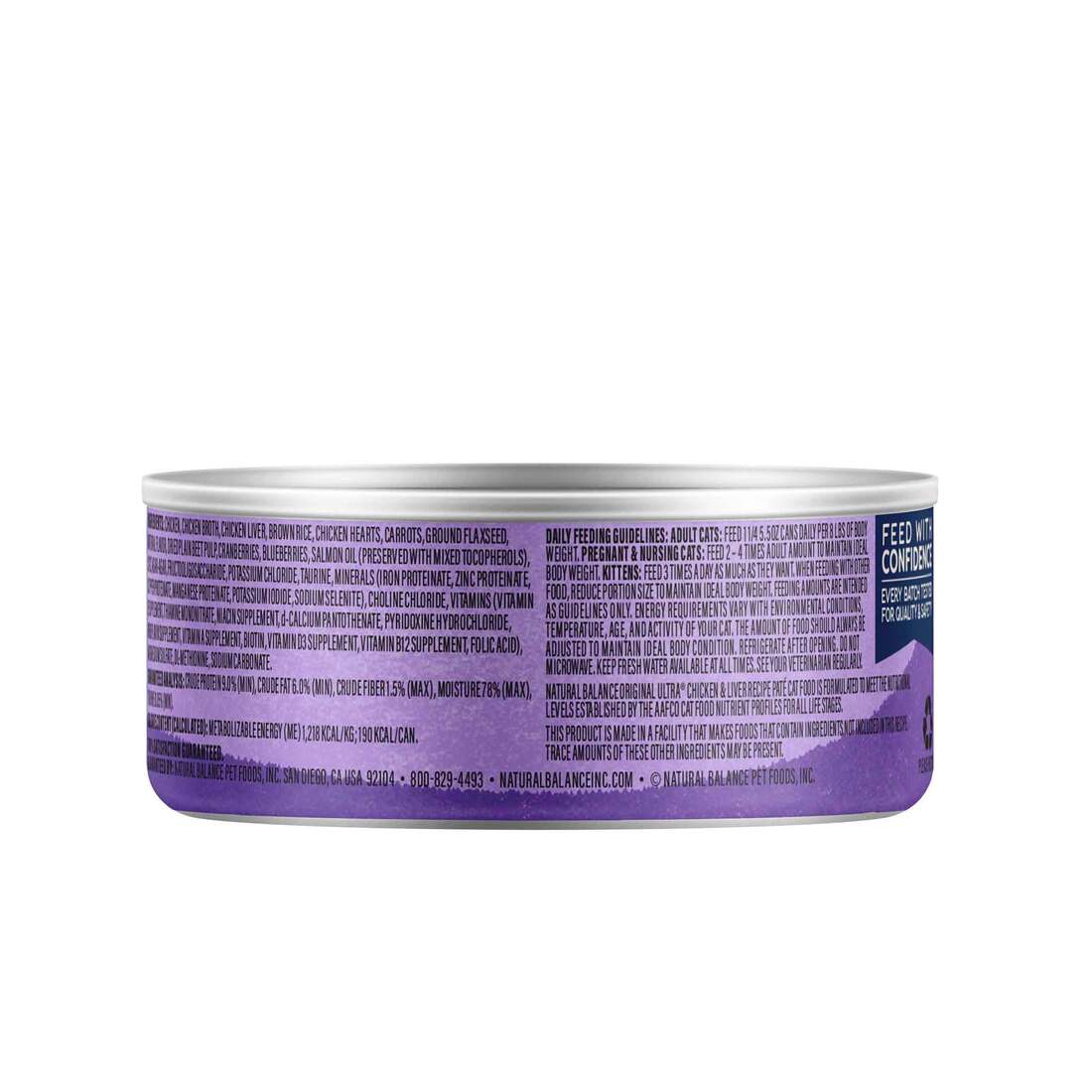 Natural Balance Original Ultra Wet Cat Food, Chicken & Liver, 5.5 Ounces