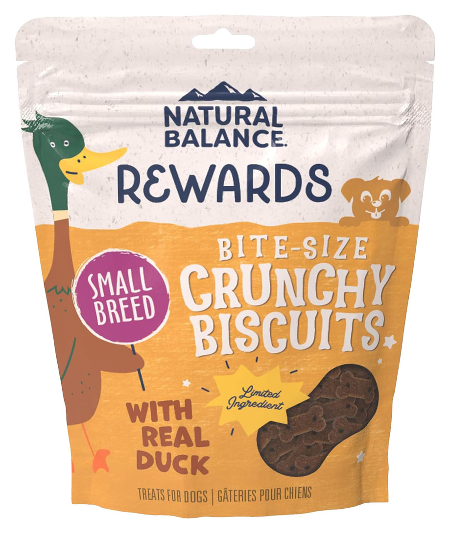 Natural Balance® Rewards Crunchy Biscuits With Real Duck Small Breed Dog Treats, 8 Ounces