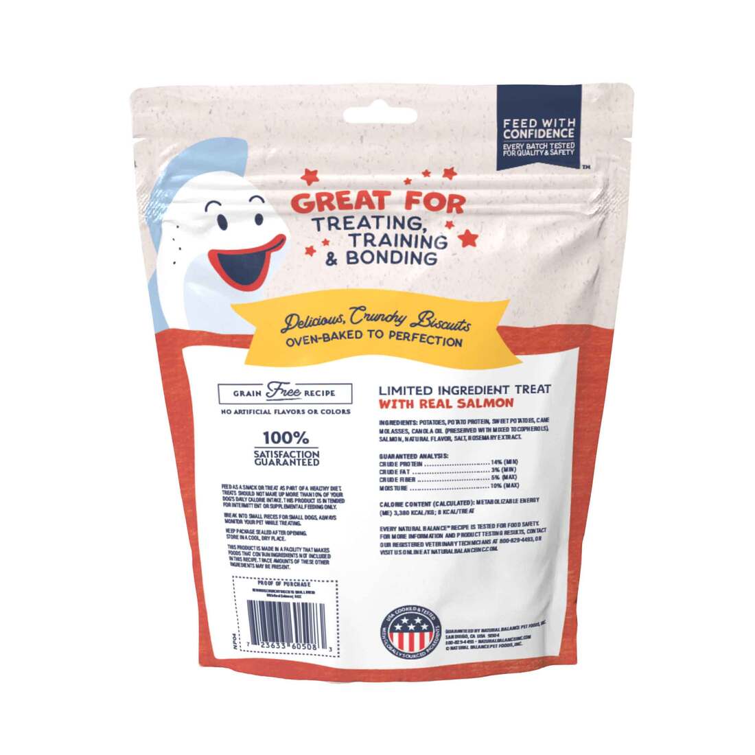 Natural Balance® Rewards Crunchy Biscuits With Real Salmon Small Breed Dog Treats, 8 Ounces