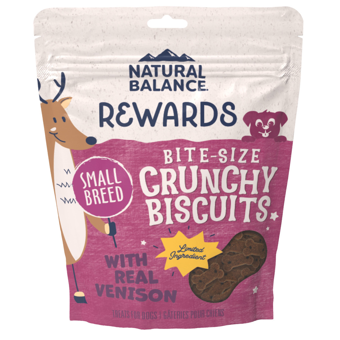 Natural Balance® Rewards Crunchy Biscuits With Real Venison Dog Treats, 14 Ounces