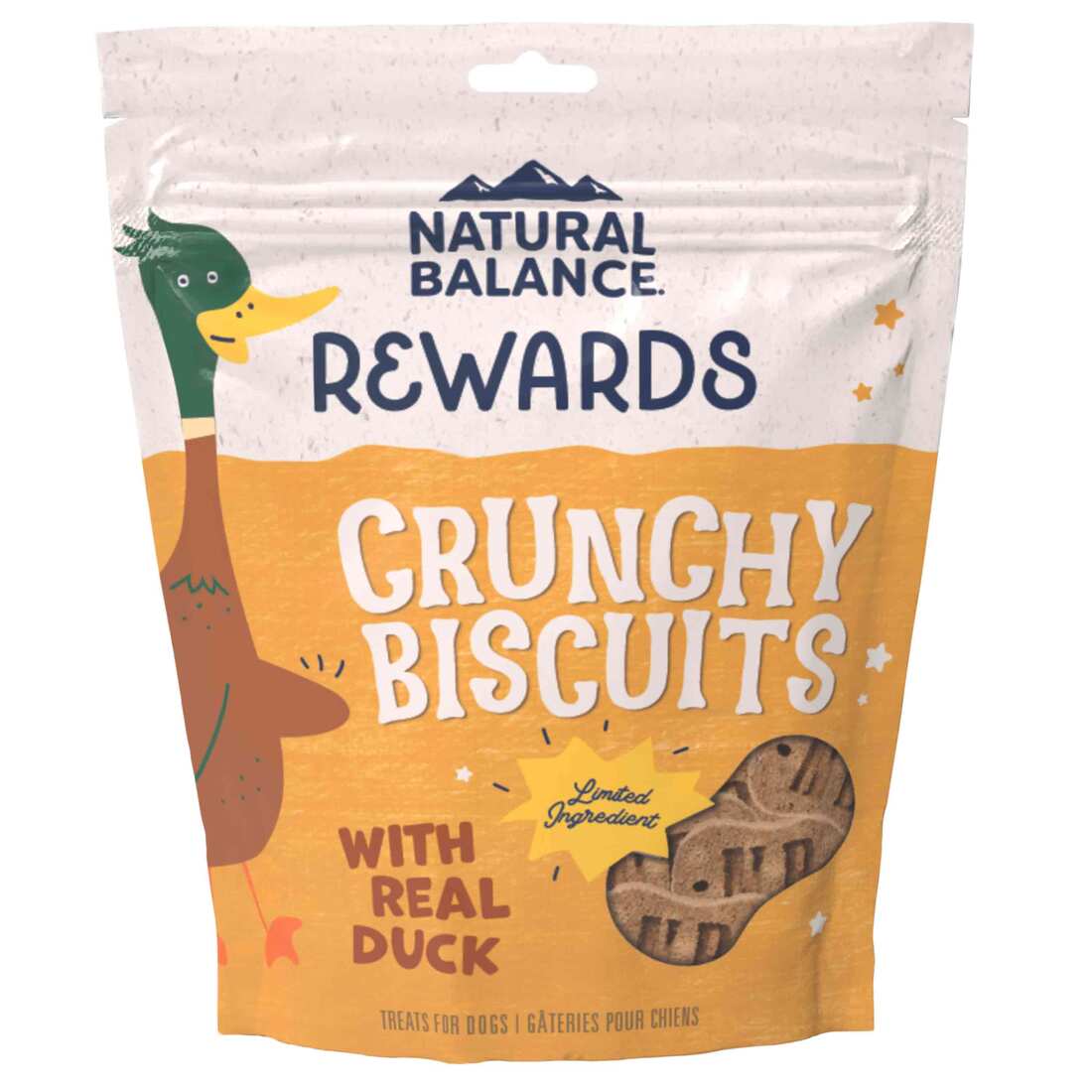 Natural Balance® Rewards Crunchy Biscuits with Real Duck Recipe Dog Treats, 14 Ounces