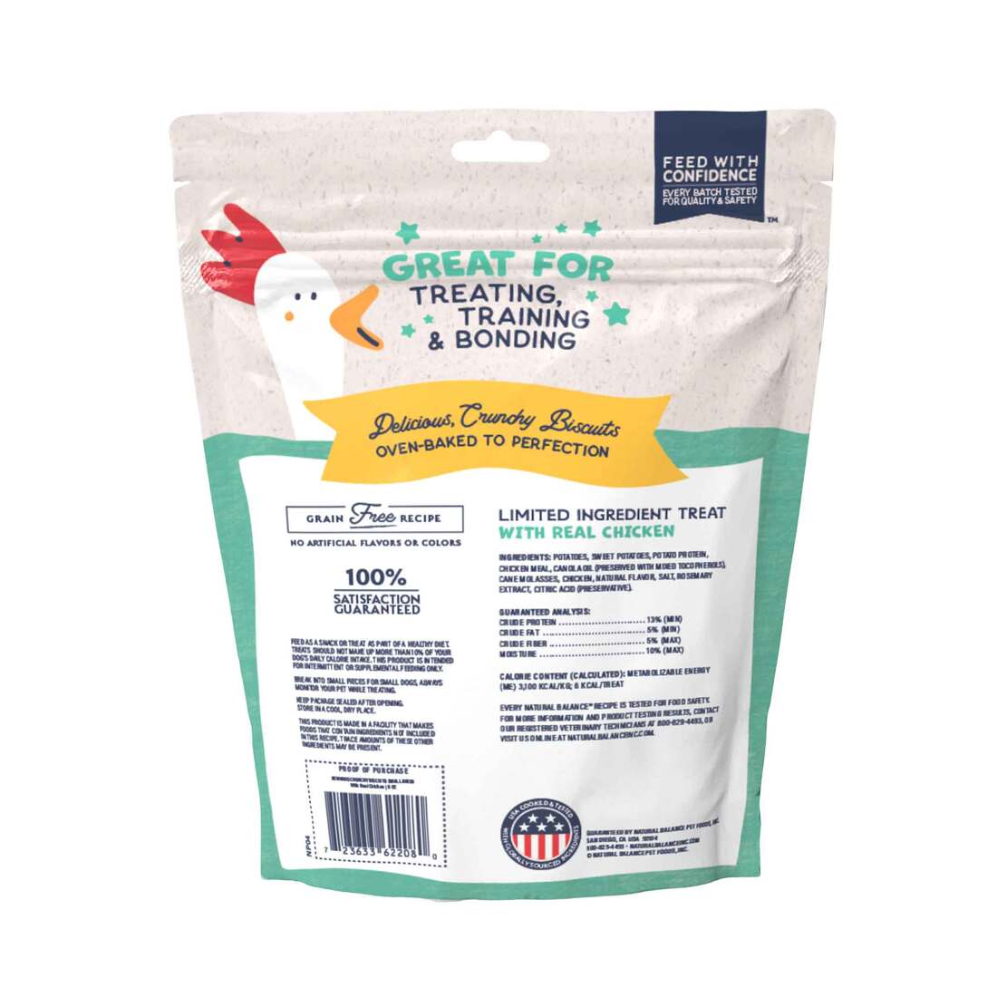 Natural Balance® Rewards Crunchy Biscuits With Real Chicken Small Breed Dog Treats, 8 Ounces