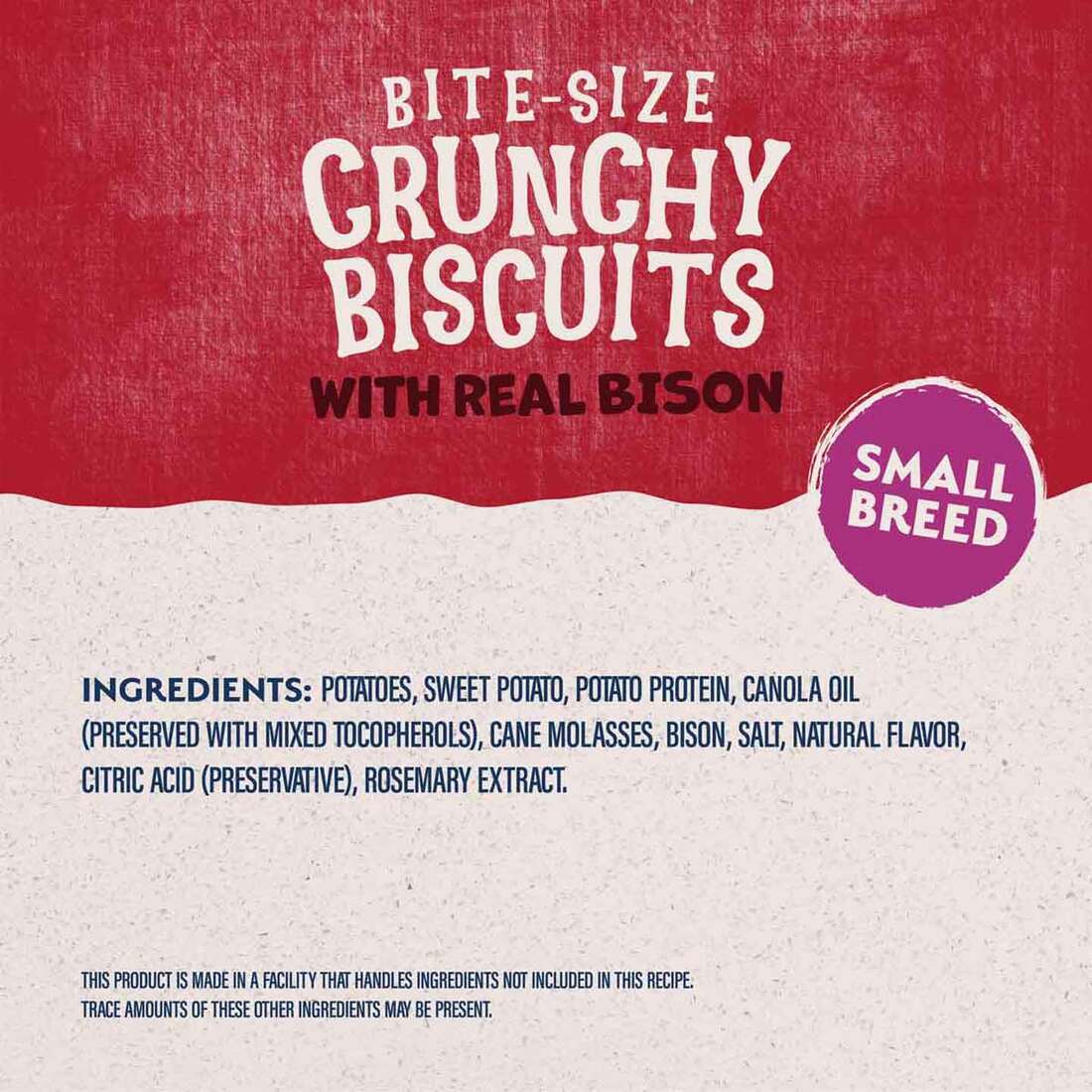 Natural Balance® Rewards Crunchy Biscuits With Real Bison Small Breed Dog Treats, 8 Ounces