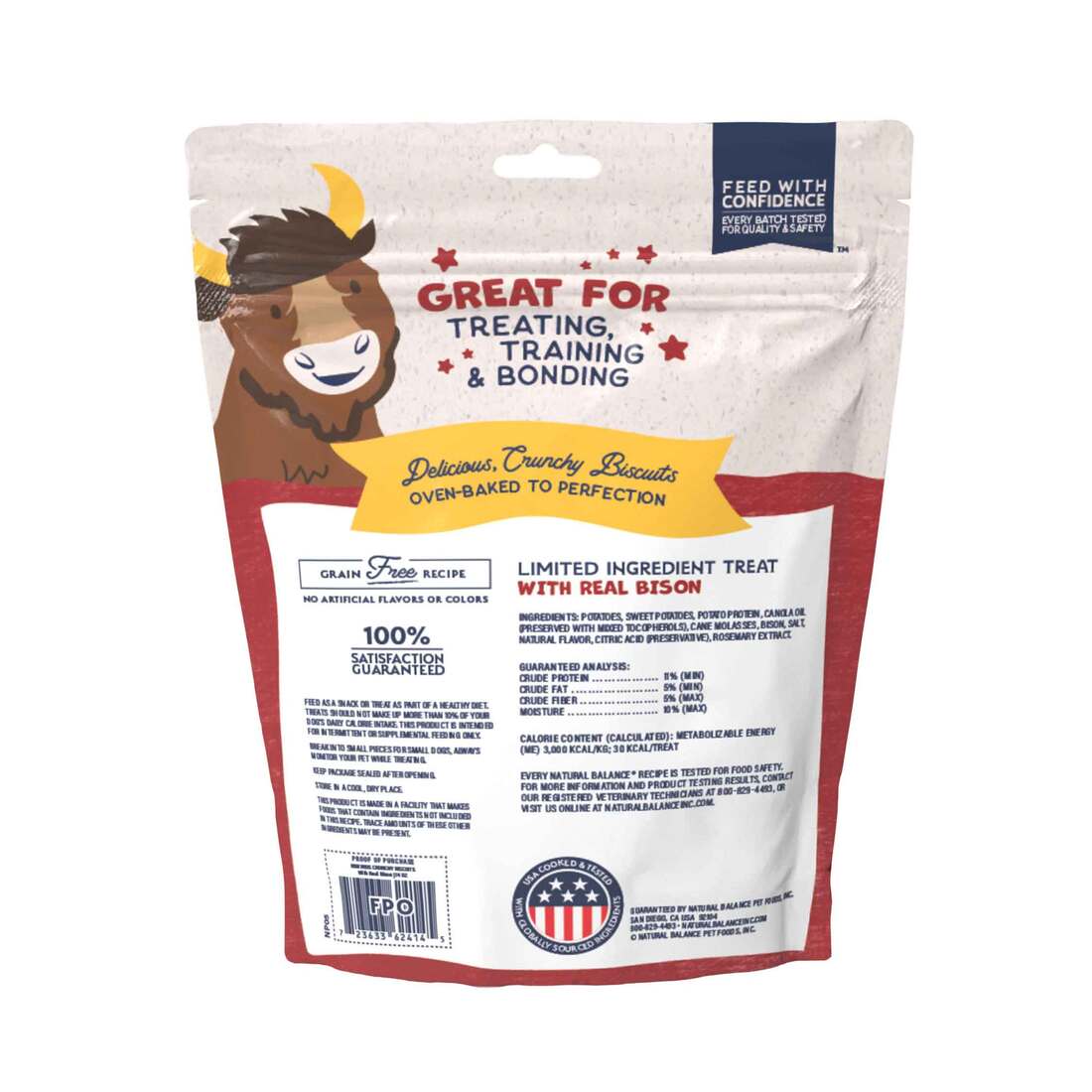 Natural Balance® Rewards Crunchy Biscuits With Real Bison Dog Treats, 14 Ounces