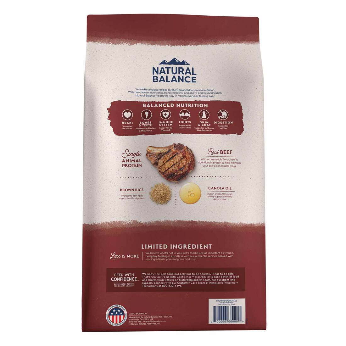 Natural Balance L.I.D. Limited Ingredient Diets Beef and Brown Rice Dry Dog Food, 24 Pounds