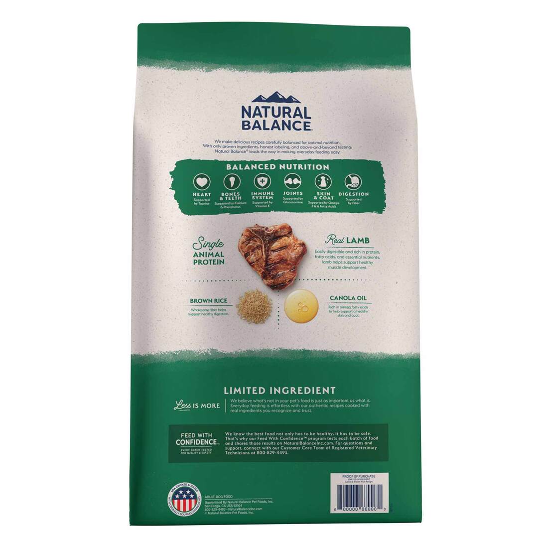 Natural Balance L.I.D Limited Ingredient Diet Lamb and Rice Adult Dry Dog Food, 4 Pounds