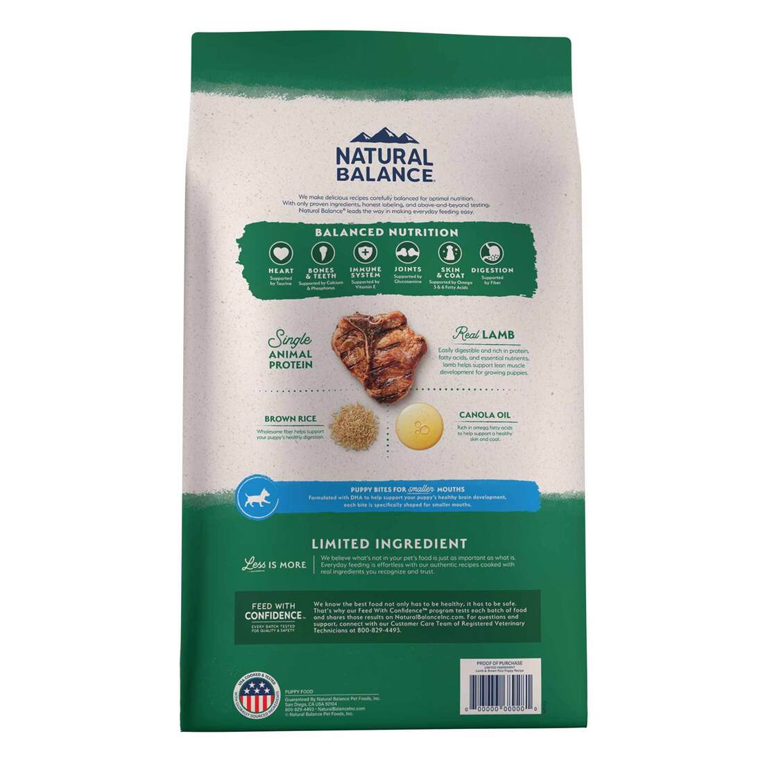 Natural Balance L.I.D Limited Ingredient Diet Lamb and Rice Puppy Dry Dog Food 4 Pounds
