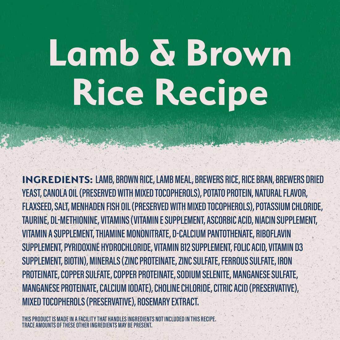 Natural Balance L.I.D Limited Ingredient Diet Lamb and Rice Puppy Dry Dog Food 4 Pounds