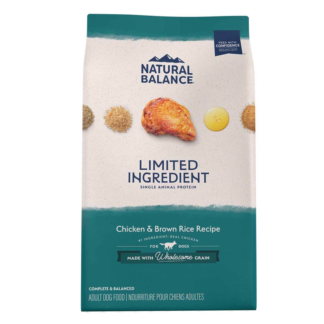 Natural Balance L.I.D Limited Ingredient Diet Chicken and Rice Adult Dry Dog Food, 4 Pounds