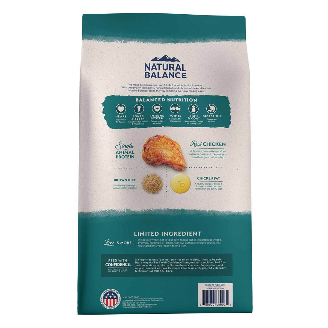 Natural Balance L.I.D Limited Ingredient Diet Chicken and Rice Adult Dry Dog Food, 4 Pounds
