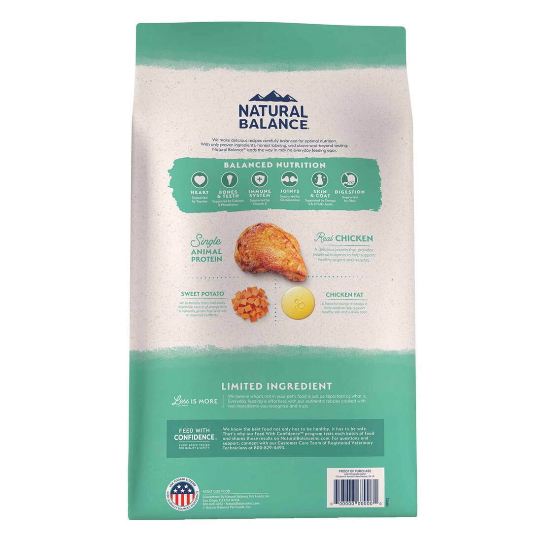 Natural Balance L.I.D. Limited Ingredient Diets Chicken & Sweet Potato Formula Dry Dog Food, 4 Pound