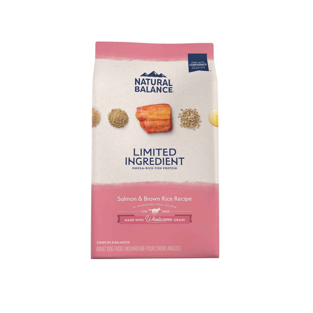 Natural Balance L.I.D Limited Ingredient Diet Salmon and Rice Adult Dry Dog Food, 4 Pounds