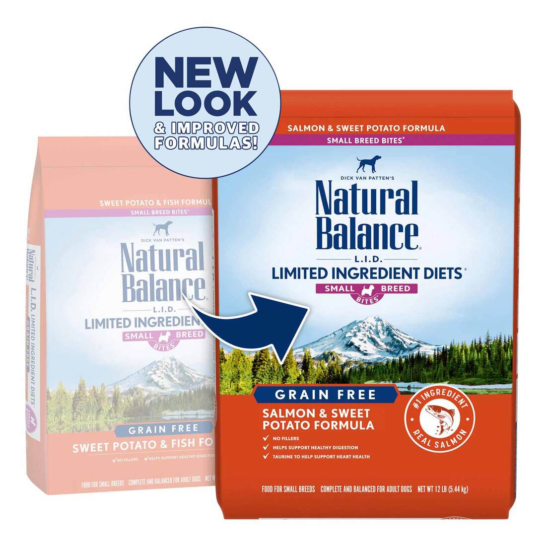 Natural Balance L.I.D. Limited Ingredient Diets Salmon & Sweet Potato Formula Small Breed Bites Dry 