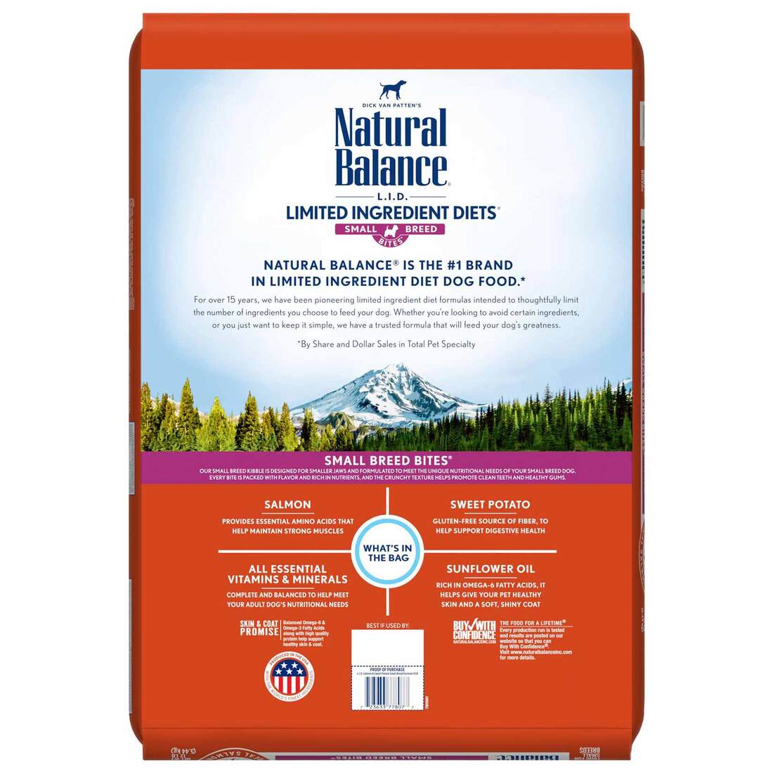 Natural Balance L.I.D. Limited Ingredient Diets Salmon & Sweet Potato Formula Small Breed Bites Dry 