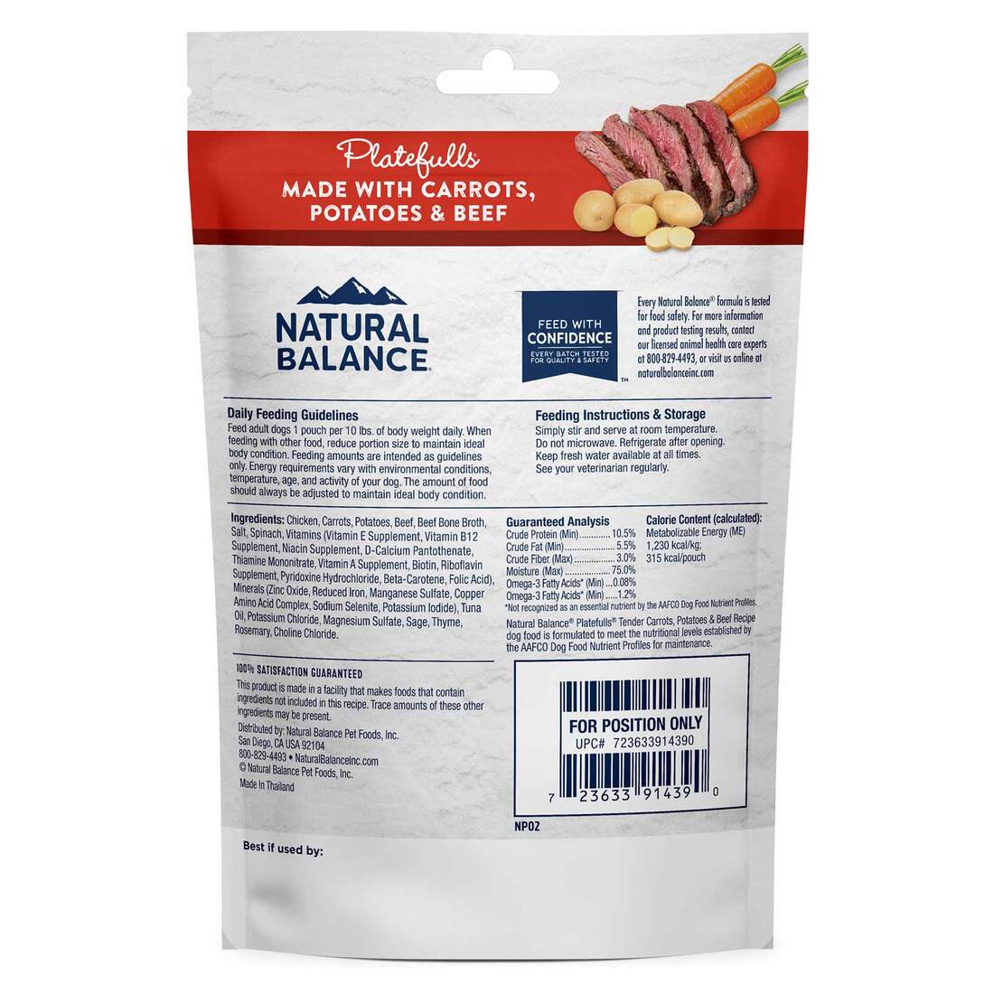 Natural Balance® Platefulls® Tender Beef & Potato Recipe Wet Dog Food, 9 Ounces
