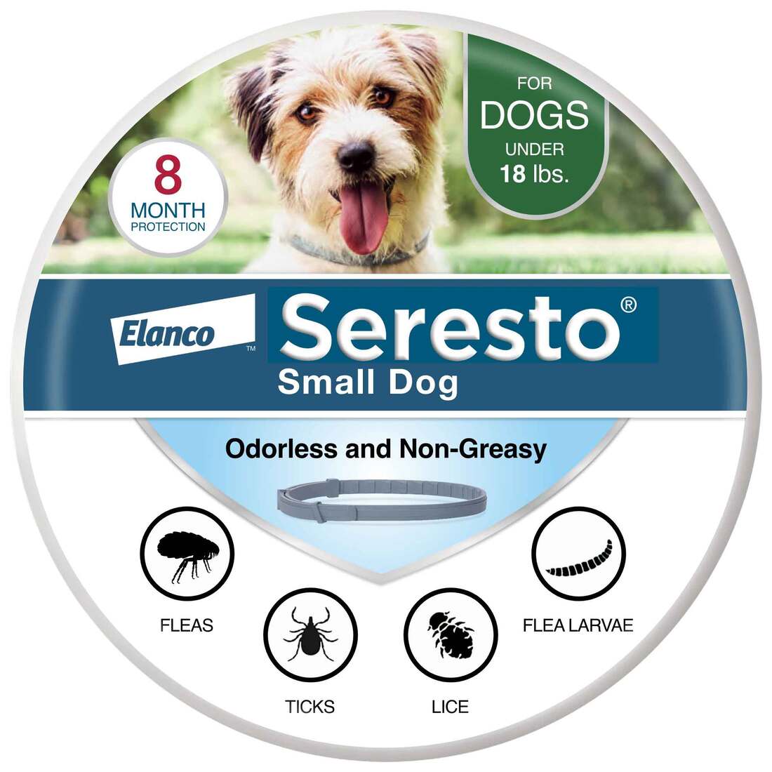 Seresto Small Dog Vet-Recommended Flea & Tick Treatment & Prevention Collar for Dogs Under 18 lbs. |