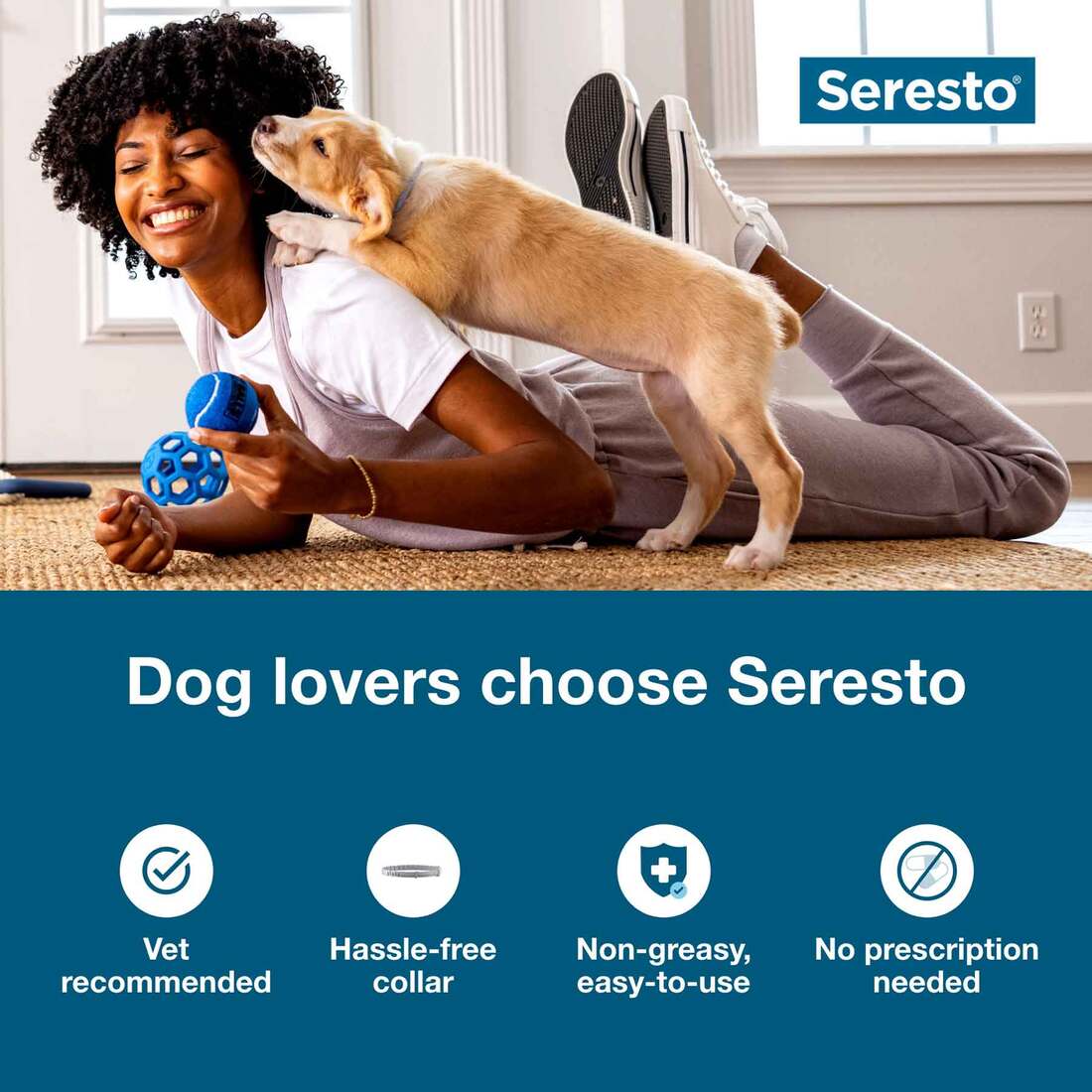 Seresto Small Dog Vet-Recommended Flea & Tick Treatment & Prevention Collar for Dogs Under 18 lbs. |