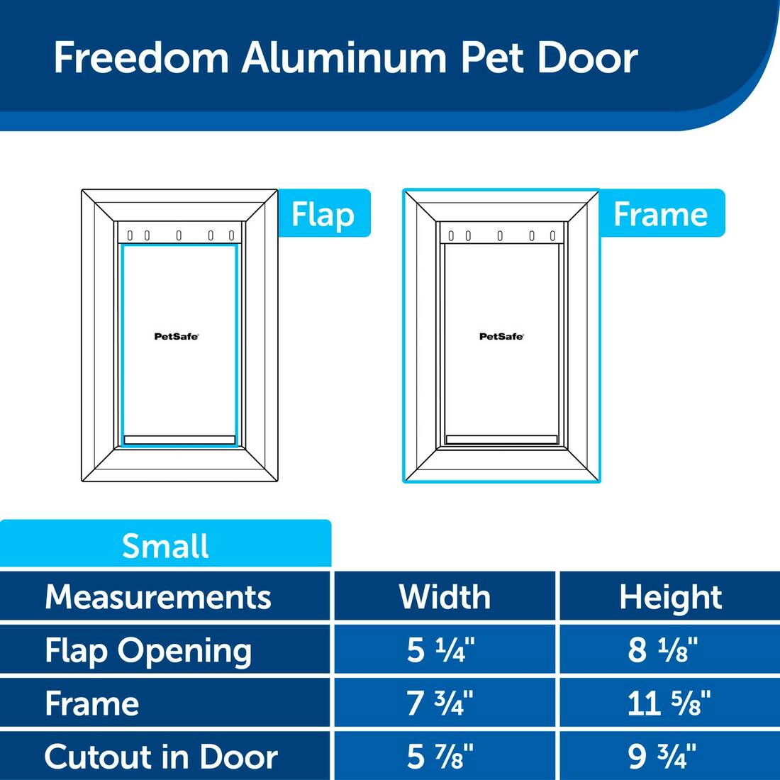 PetSafe® Freedom® Aluminum Pet Door, Small, White