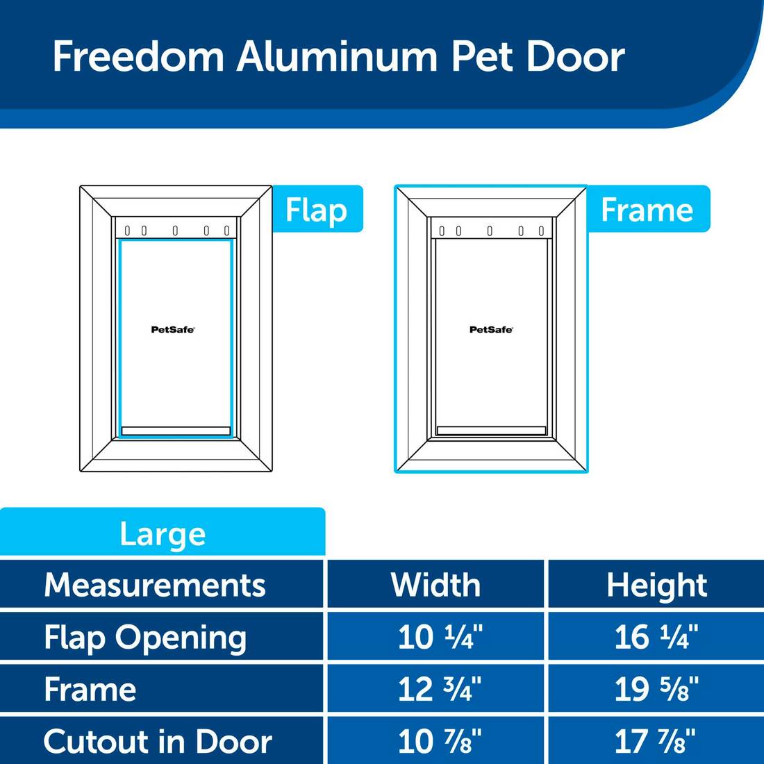 PetSafe® Freedom® Aluminum Pet Door, Large, White