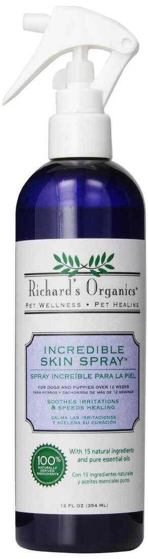 Richard's Organics Incredible Skin Spray for Dogs, 12 Ounces