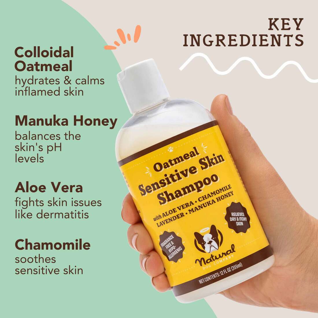 Natural Dog Company Sensitive Skin Oatmeal Shampoo