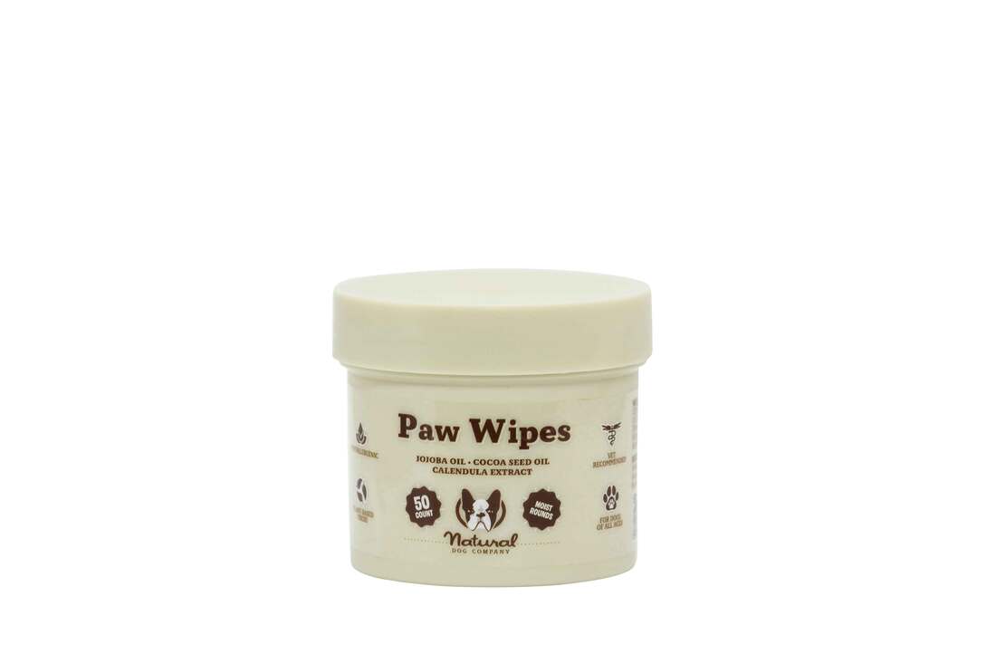 Natural Dog Company Paw Wipes, 50 Count