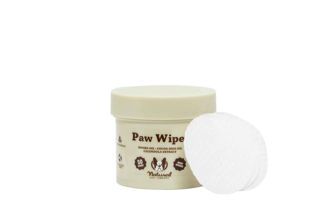 Natural Dog Company Paw Wipes, 50 Count