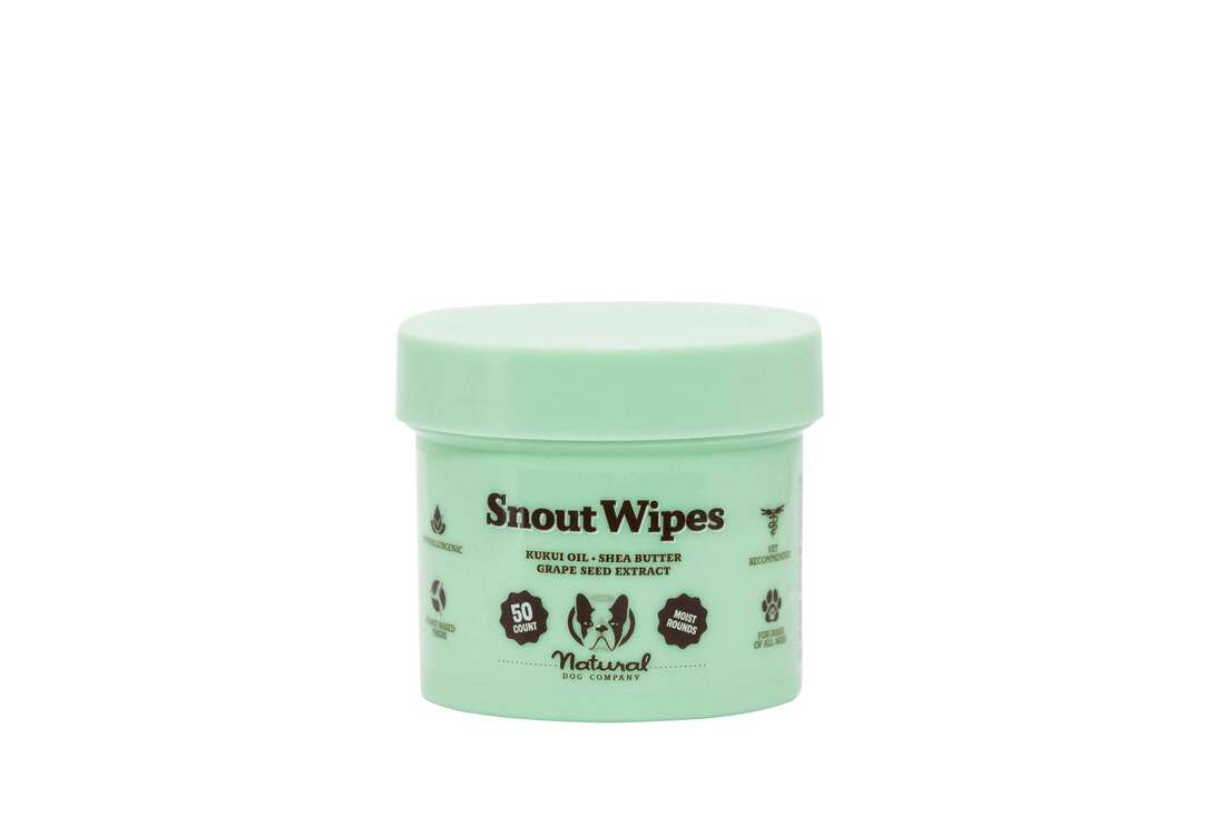 Natural Dog Company Snout Wipes, 50 Count