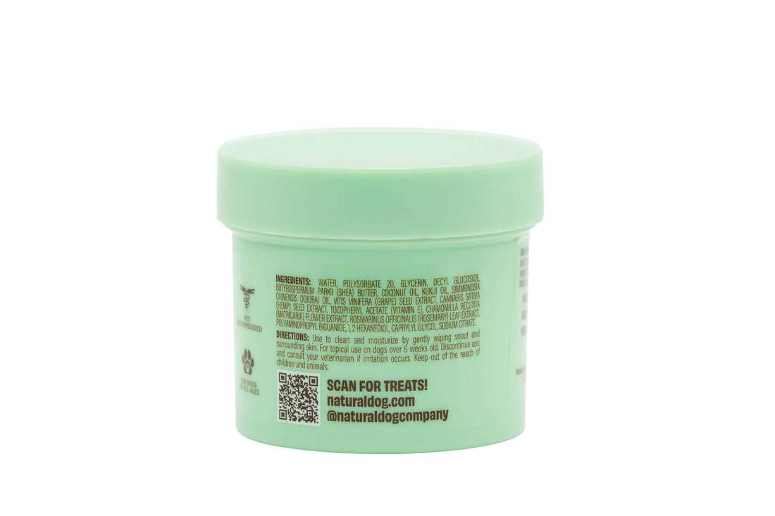 Natural Dog Company Snout Wipes, 50 Count
