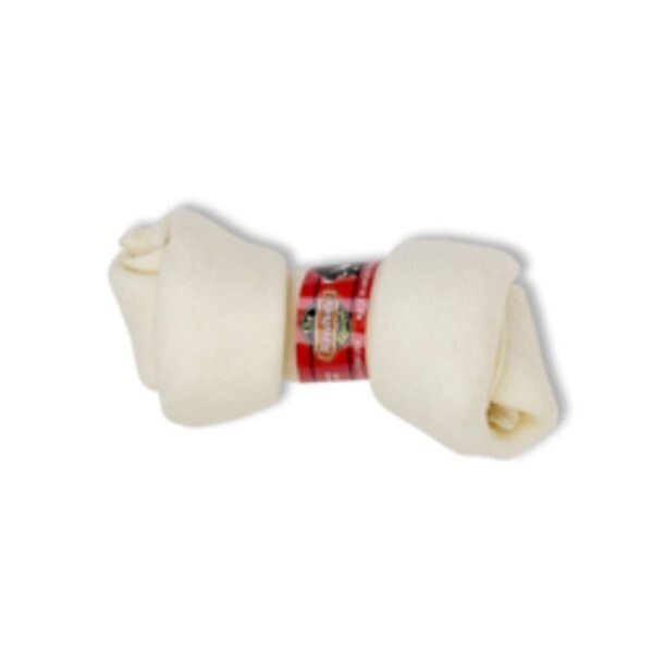 Lennox Rawhide Express Natural Knotted Bone Dog Chew, 6-7"