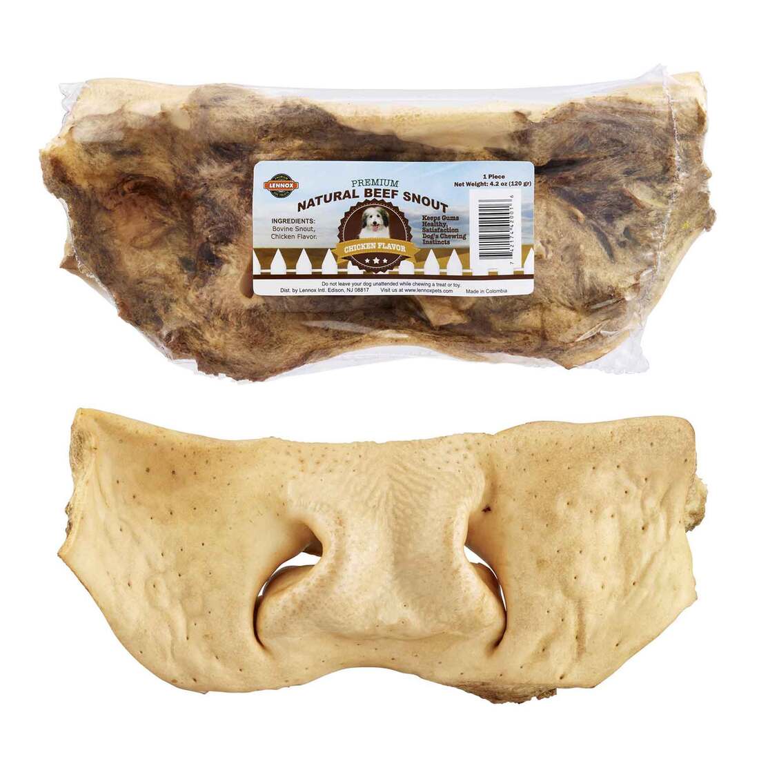 Lennox Beef Snout Dog Treat, Chicken