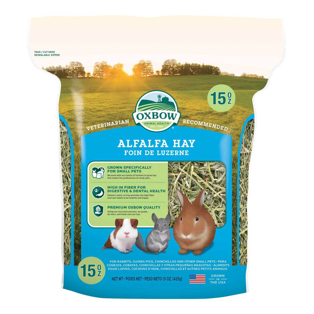 Oxbow Alfalfa Hay, 15 Ounce Bag