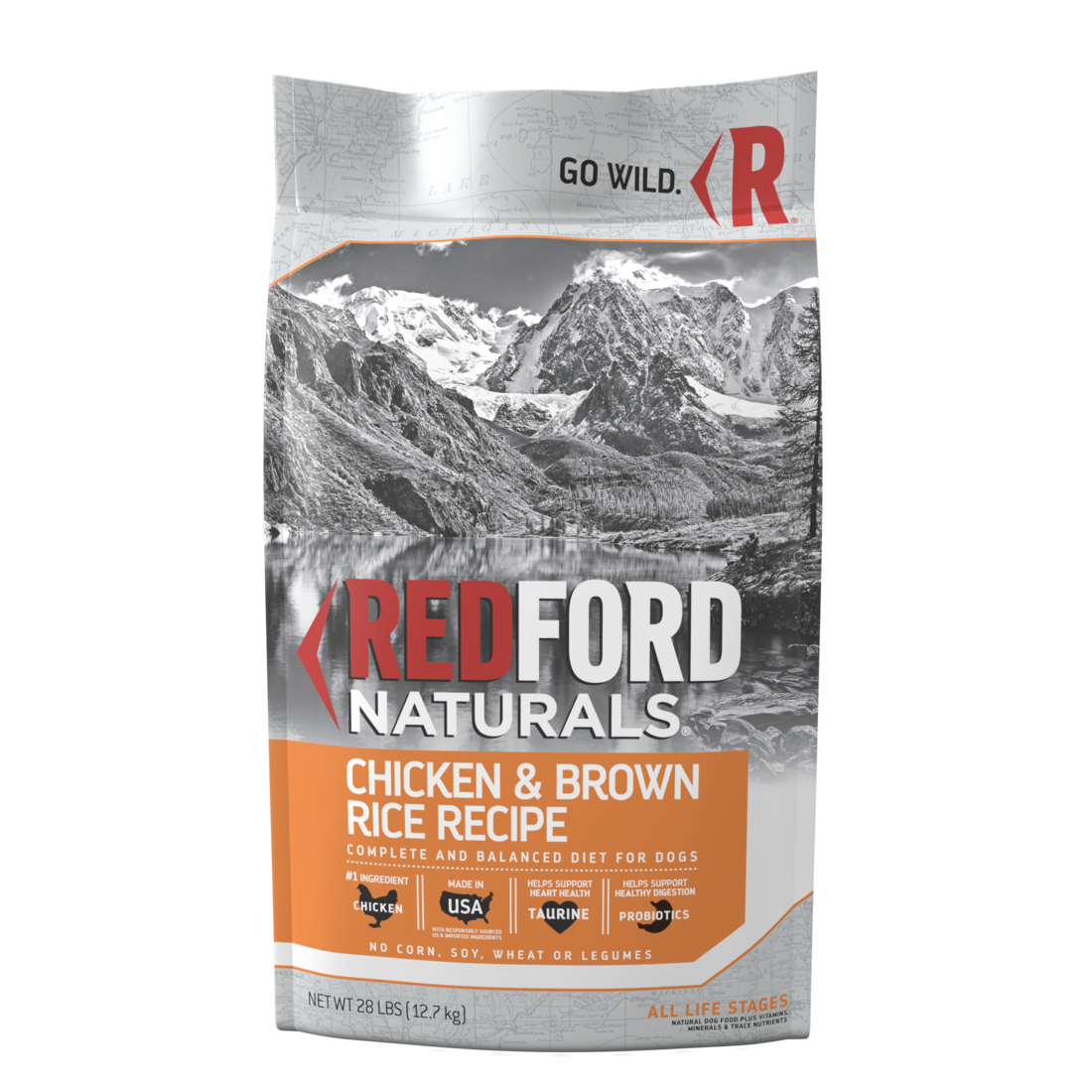 Redford Naturals Chicken & Brown Rice Recipe Dog Food, 28 Pounds